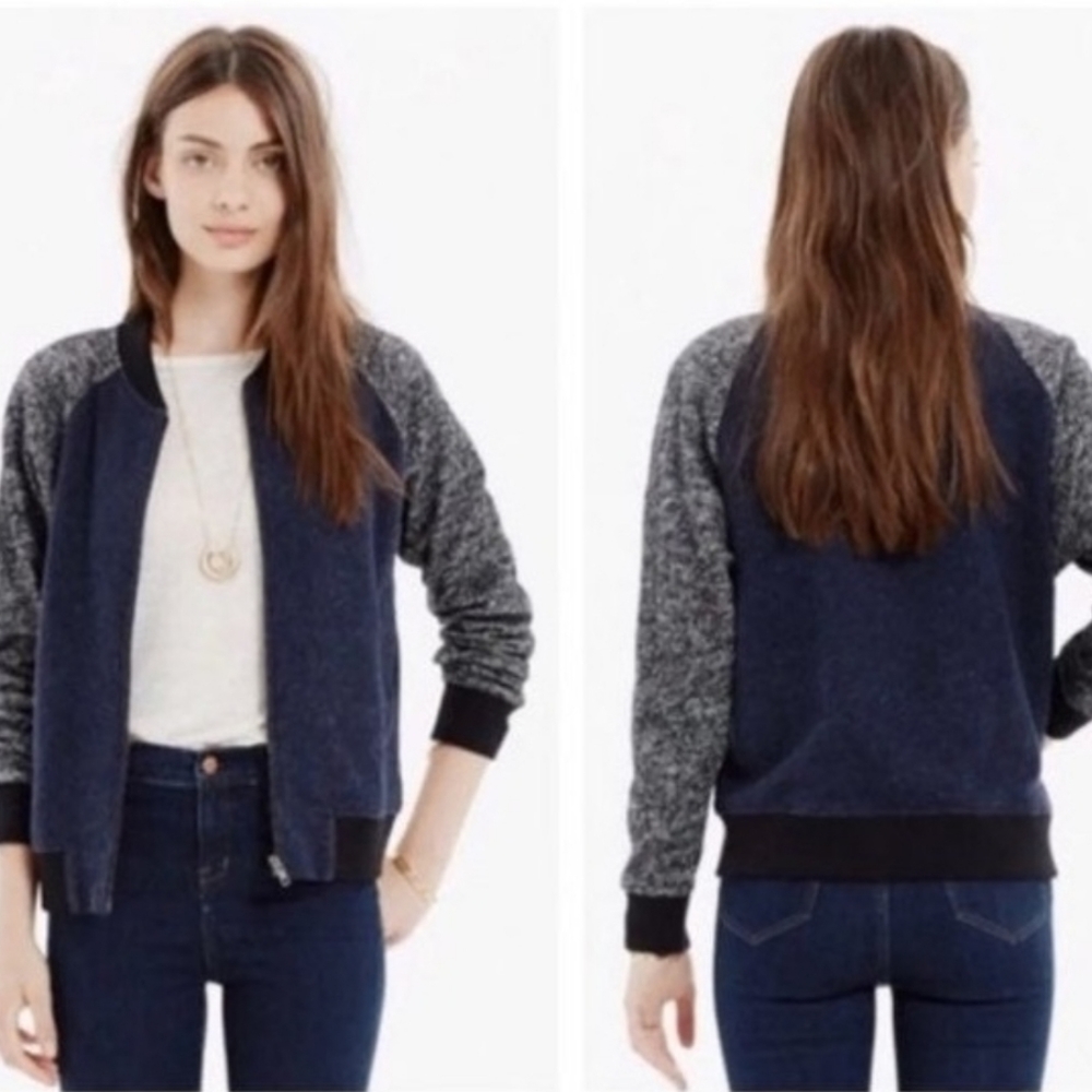 Madewell Wool dugout varsity bomber jacket wool Size Small